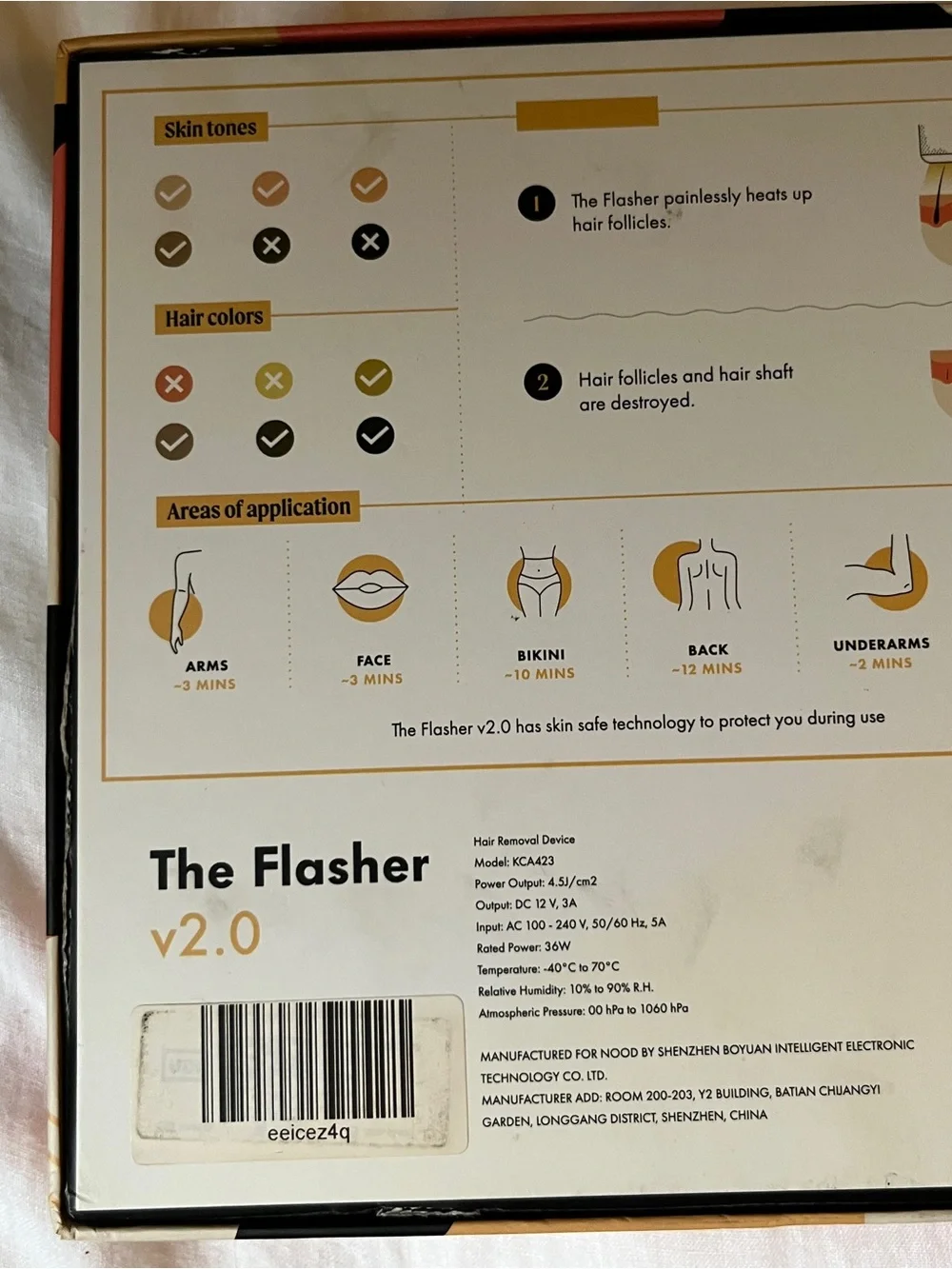 Nood - The Flasher 2.0 IPL Hair Reduction Device